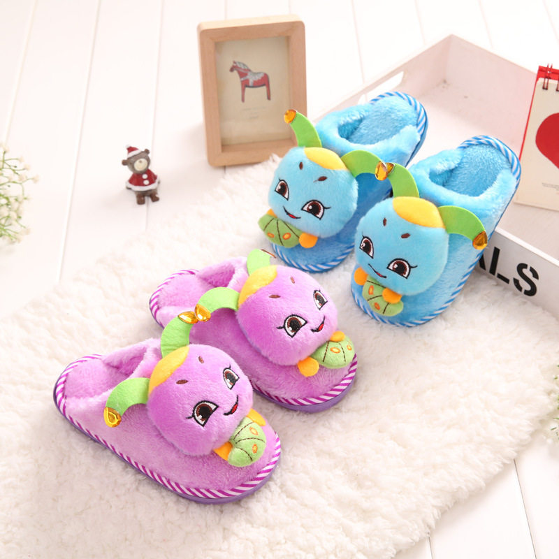 Pantoufles enfants en suède pour hiver - semelle PU - Ref 1016077 Image 14