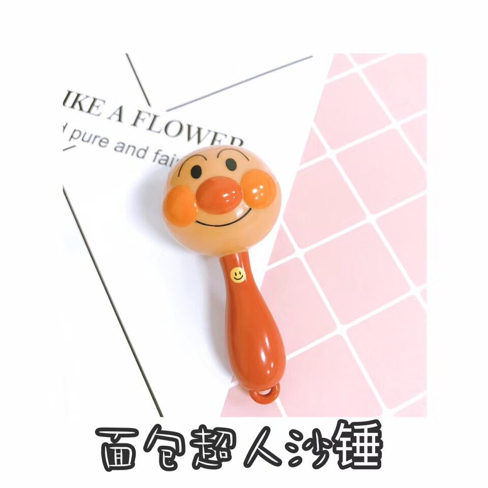 Export Japan original single superman sand hammer bell baby baby hand bell Sand drum musical instrument early education toy