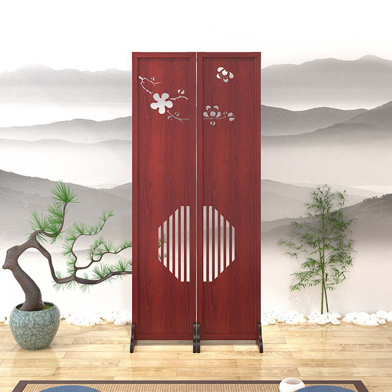 New Chinese flat wind screen partition living room entrance door shielded from modern simple approver mobile folding room divider