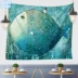Giải phóng mặt bằng ký túc xá minh họa cá tấm thảm treo vải ins Tapestry