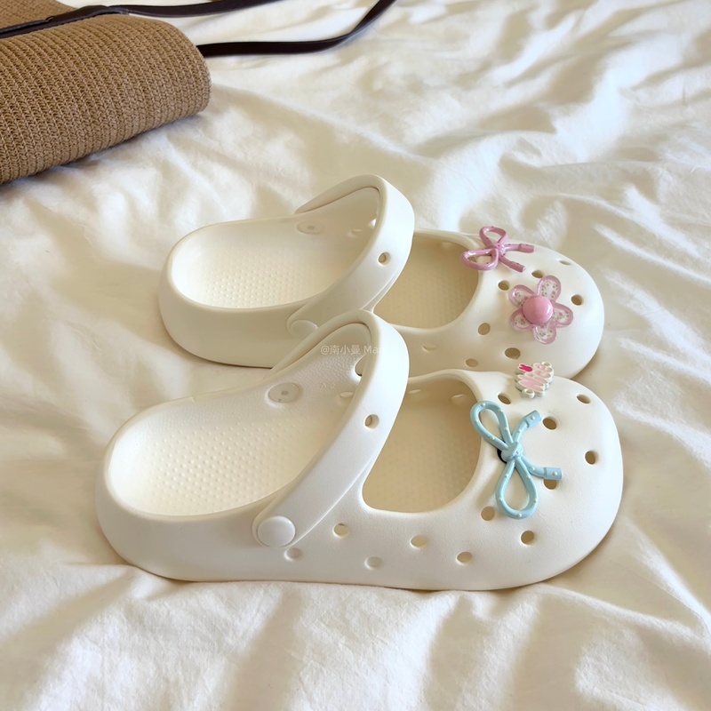Sweet and Cute Ballet Clogs for Women, Summer Outdoor Wear, Closed-Toe, Non-Slip, Thick-Soled Beach Mary Jane Sandals, Trendy Sweet and Cute Ballet Clogs for Women, Summer Outdoor Wear, Closed-Toe, Non-Slip, Thick-Soled Beach Mary Jane Sandals, Trendy