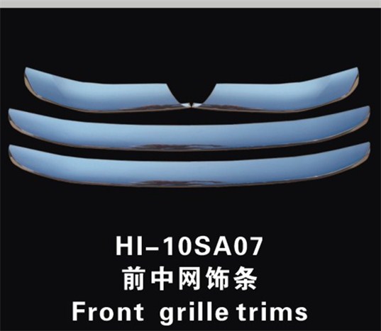 Suitable for 10-12 new Shengda net bright strip Hyundai Santa Fe net decorative strip front cover air outlet modification