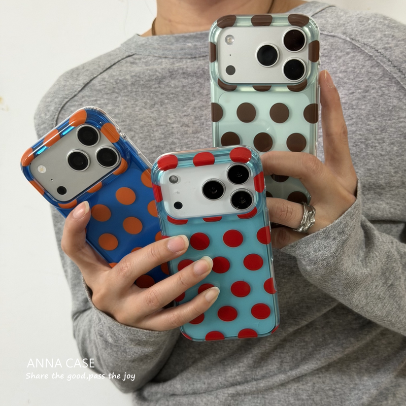 Annacaseins Clear Mint Cherry Red Polka Dot Phone Case Suitable for Apple 17Promax iPhone 16 Glossy 17Pro New Model 15 Girl 18Promax Anti-Drop Protective Case 17 Annacaseins Clear Mint Cherry Red Polka Dot Phone Case Suitable for Apple 17Promax iPhone 16 Glossy 17Pro New Model 15 Girl 18Promax Anti-Drop Protective Case 17