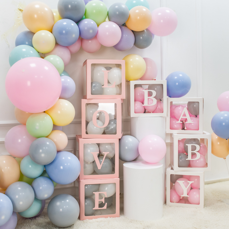 ins Net red transparent box BABY box wedding confession birthday party scene decoration balloon gift box