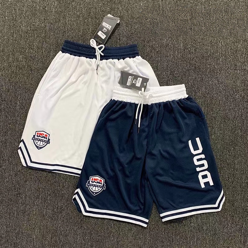 Basketball Shorts American-Style Training Durant Usa Men's Basketball Team Quick-Dry Shorts Above the Knee Fitness Running Basketball Shorts American-Style Training Durant Usa Men's Basketball Team Quick-Dry Shorts Above the Knee Fitness Running
