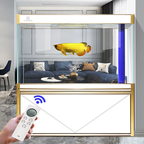 朗笙岛 Рыба аквариум гостиная, оборудованная средней большой нижней фильтрацией без изменений вода золото -хрустальное ультра -белоуголочное стекло Арована Танк