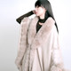 Chuan Guzong 2023 ລະດູຫນາວໃຫມ່ຂົນສັດເປັນມິດກັບສິ່ງແວດລ້ອມທັງຫມົດໃນຫນຶ່ງ furry imitation shawl jacket top