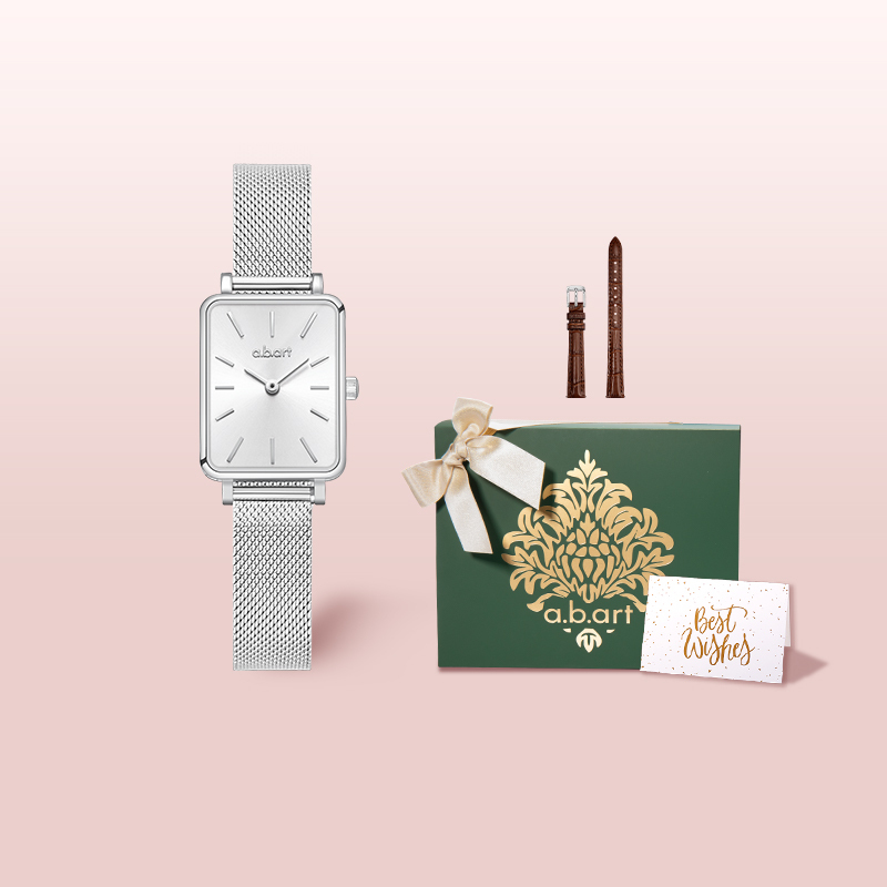 Swiss Abart Light Luxury Quartz Watch for Women, Simple Commuter Style, Sugar Cube Watch with Small Dial, Gift for Girlfriend's Birthday