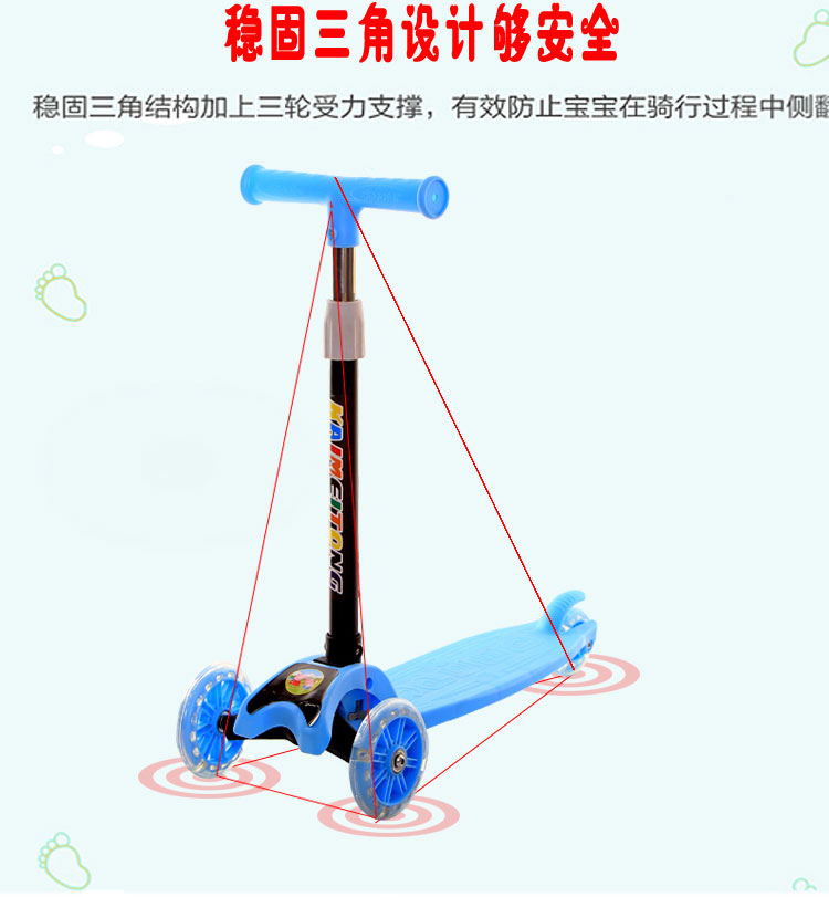 Trẻ em trượt ván 3-6-12 tuổi Trẻ em bánh xe rộng chân đơn trơn nam và nữ bé xe yo - Trượt băng / Trượt / Thể thao mạo hiểm bánh xe patin