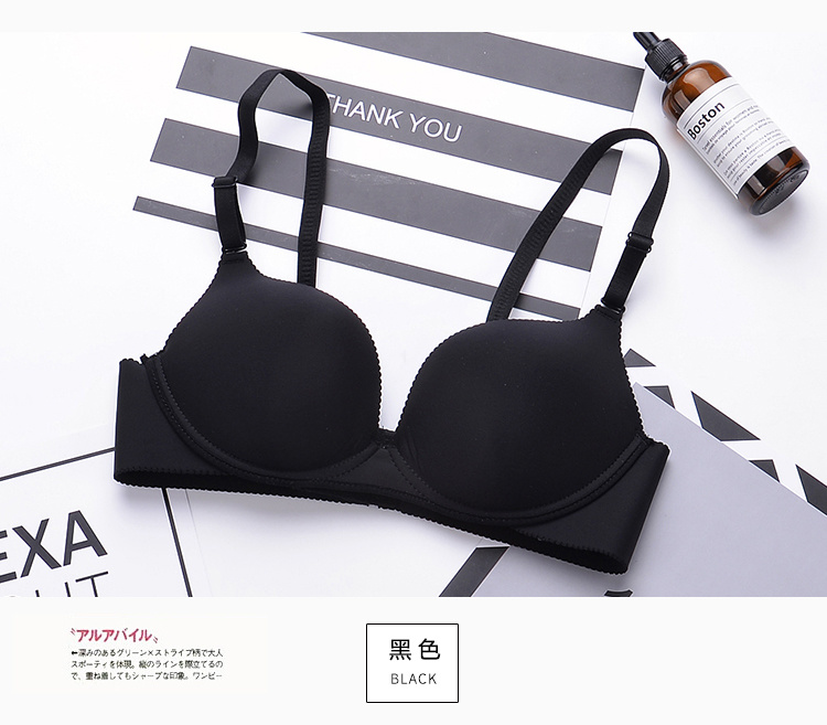 Mùa hè Thoải Mái Mỏng Mỏng Strapless Bra Ngực Nhỏ Thu Thập Thoáng Khí Cô Gái Mùa Hè Trắng Đen Nửa Cup Đồ Lót