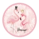 Thảm tròn phòng ngủ Bắc Âu đầu giường dễ thương phim hoạt hình cô gái màu hồng flamingo ảnh cưới in gió sàn mat - Thảm