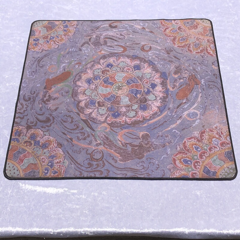 Mural-Style Ceiling Energy Table Mat Tarot Table Mat [the Actual Product Is in the Original Mural Blue-Green Color Scheme, Not Purple]