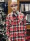FOG FEAR OF GOD main line American retro fifth season men's flannel red plaid couple shirt