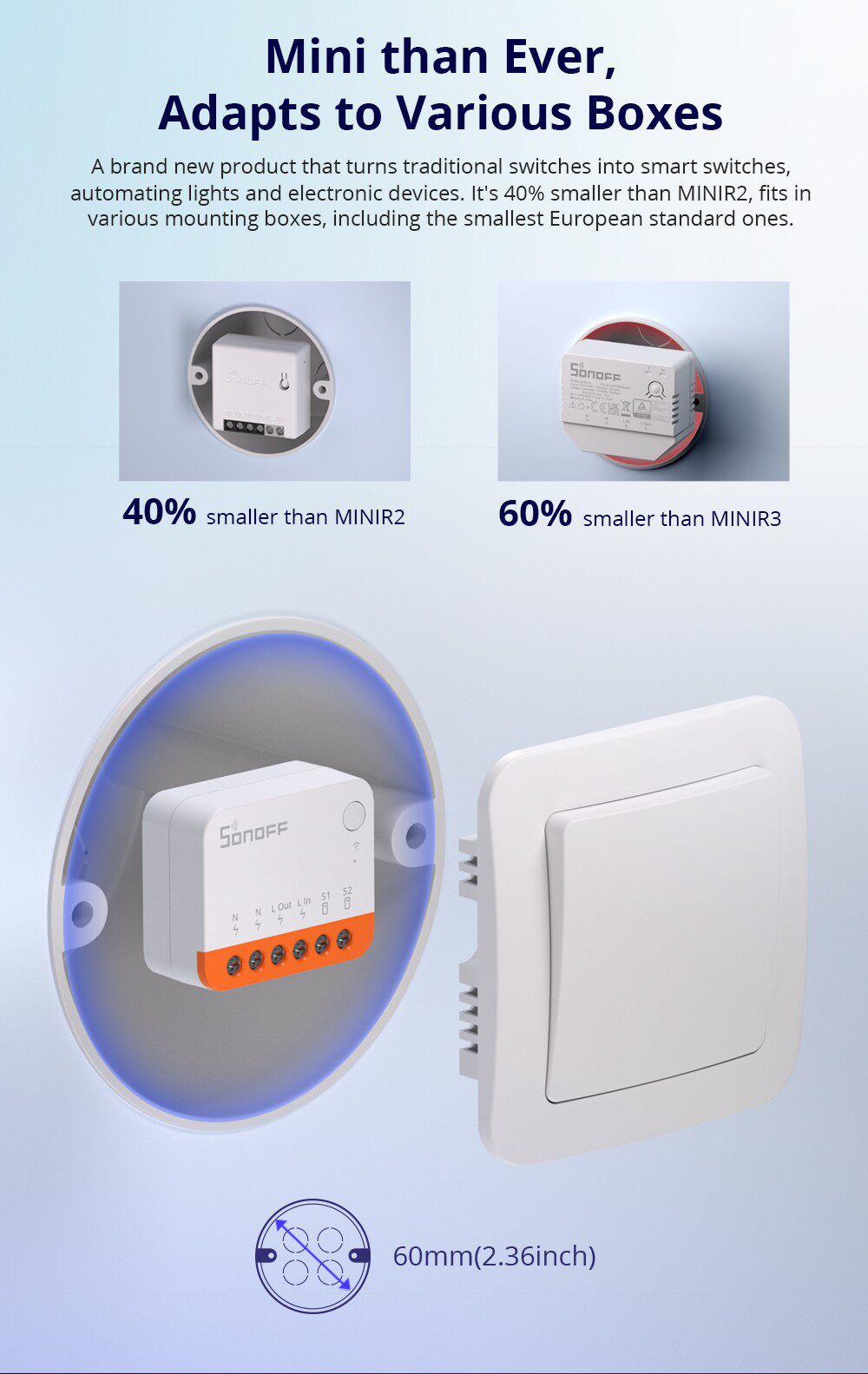 Интеллектуальный выключатель 双控智能wifi开关 支持alexa语音控制 sonoff mini r4智能开关 智能家居86型开关