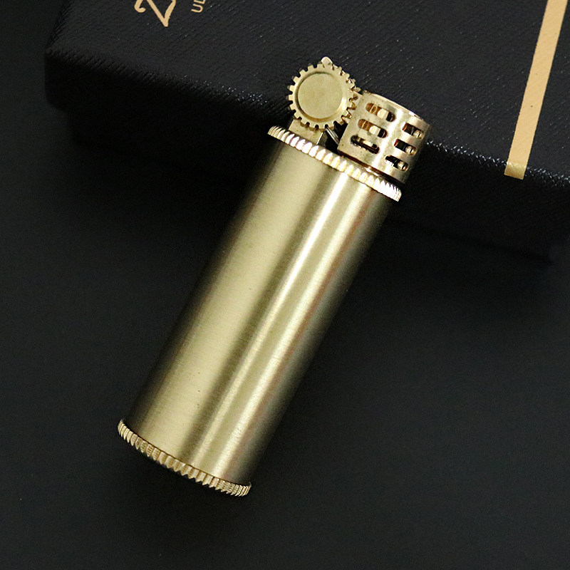 2019 New Sulo lighter pure bronze imitation ancient retro strip Zorro kerosene lighter old fashioned