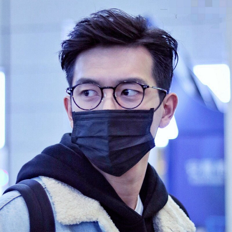 Li Xiangxing Black Frame Men's Men's Nerveying Mirror Double Frame Visual Frame Retro-Face Screen Frame