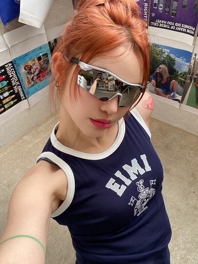 Korean Version 2024 New Mercury-Colored Sunglasses, Mountaineering Goggles, Reflective Cycling Glasses, Trendy Windproof Sunglasses for Men and Women