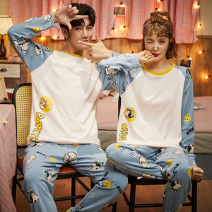 秋冬卡通可爱纯棉睡衣女春秋季长袖长裤韩版