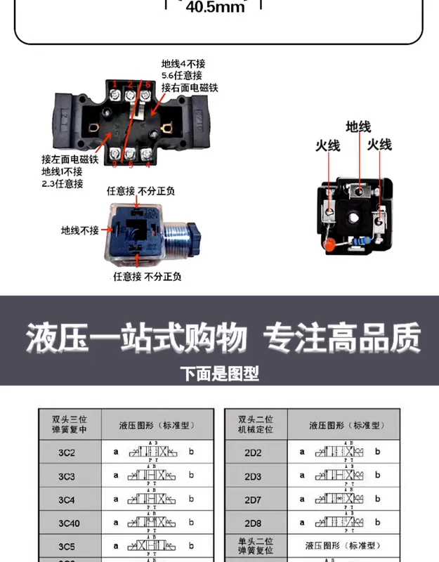 Van điện từ thủy lực DSG-02-3C2/02-3C60/02-2B2/3C4/3C3/2B3B/2B2B van đảo chiều