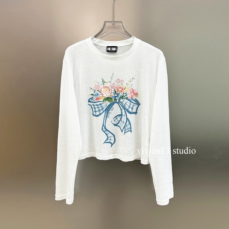 Cs Sweet Girl Colorful Ink Flower Print Thin T-Shirt for Women Summer New Long Sleeve Sun Protection Top for Women Cs Sweet Girl Colorful Ink Flower Print Thin T-Shirt for Women Summer New Long Sleeve Sun Protection Top for Women