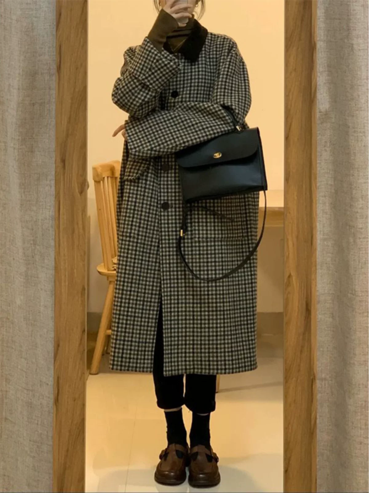 Winter clothing 2025 New British style double-sided wool coat cold coat women with antique wool coat