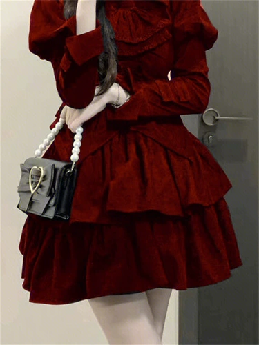 Осенняя кукла, юбка, красное платье, подходит для подростков, 2026 года, новая коллекция