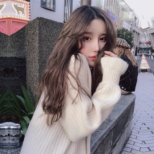 Зимний свитер, белая трикотажная длинная юбка, увеличенная толщина