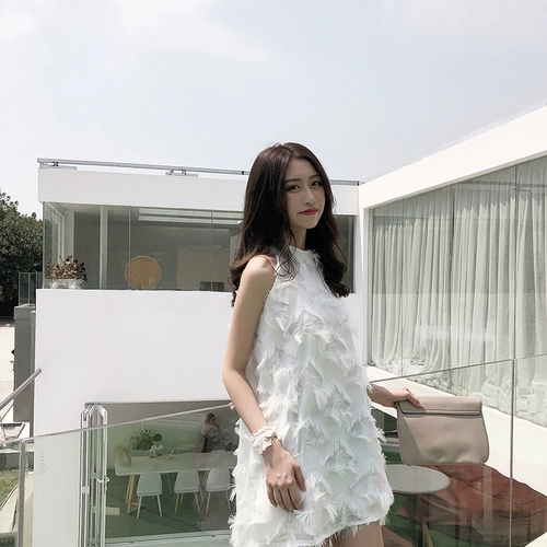 Юбка, платье, 2020, французский стиль, свободный прямой крой