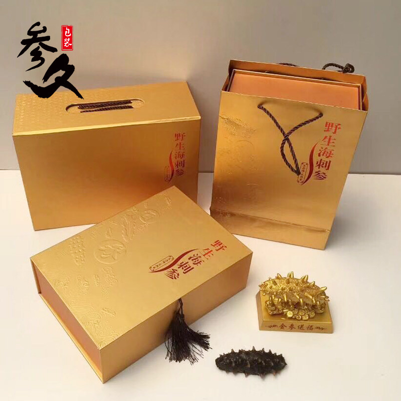 Ready-to-eat sea cucumber gift box wild word sea cucumber packaging box with incubator box semi-dry sea cucumber box