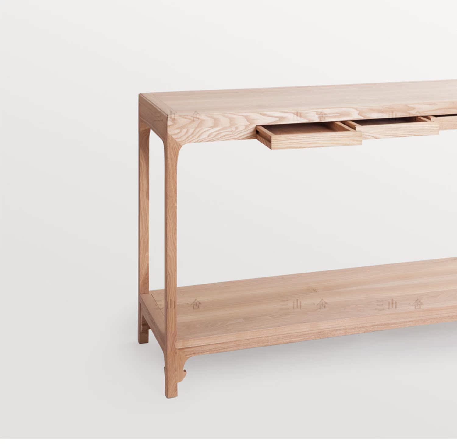 Sanshan một vòng mới của phía Trung Quốc bàn bên chính walnut đen lối vào bằng gỗ anh đào một vài trường hợp Zen đồ nội thất tối giản - Bàn trà bàn trà kính cường lực