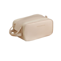 Double zipper womens large capacity portable 2023 new cosmetic bag travel high-value makeup brush toiletries storage bag