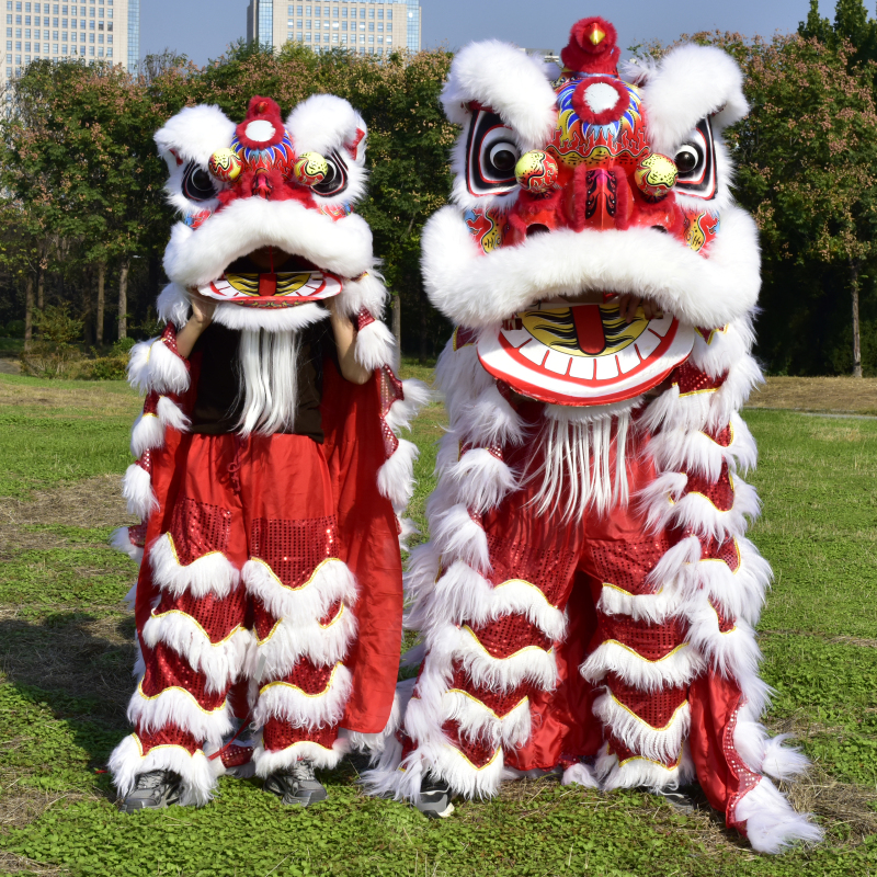 Children's 10inch Inch Lion Dance Props, Southern Lion, Lion Awakening, Wool Little Lion Head, Single Person Lion Dance Performance Set