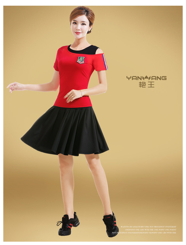 Yan Wang Square Dance Costume Mới Set Summer Short Tay áo dành cho người lớn Khiêu vũ Quần áo Trang phục Nữ 2019 - Khiêu vũ / Thể dục nhịp điệu / Thể dục dụng cụ giày khiêu vũ sagadance