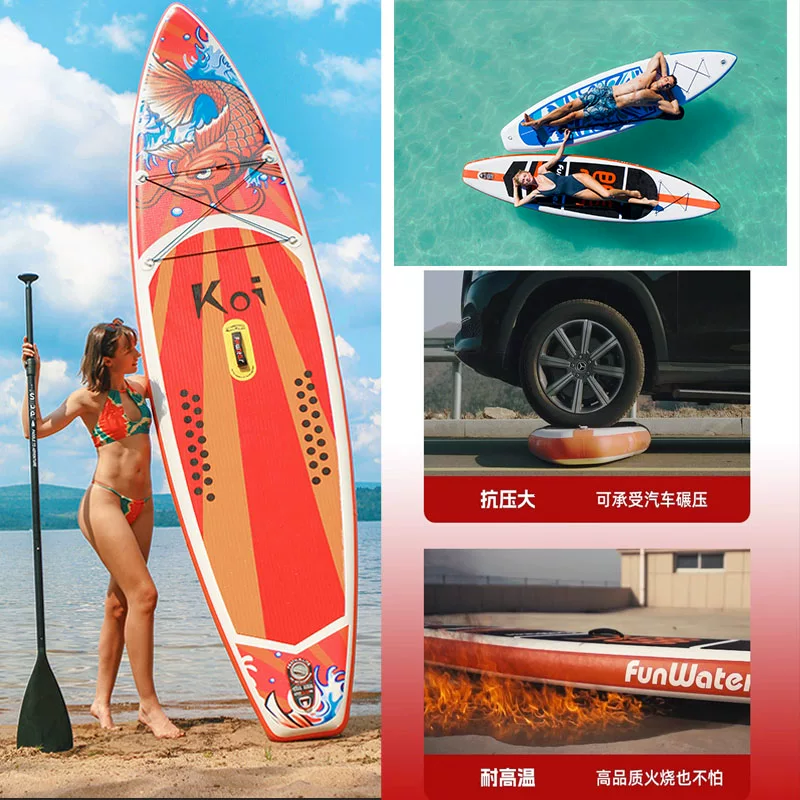 FUNWATER Водная зиле Paddle Board Surfboard надувная стоячая доска SUP paddle board Рыбалка Luya Paddle Board