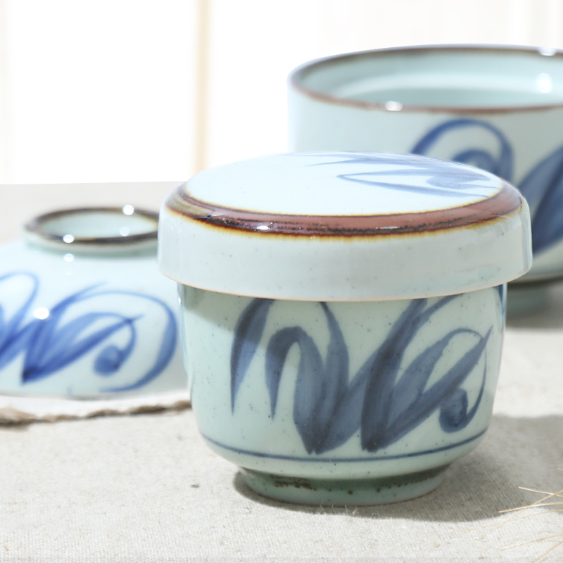 Whelan took three industry tureen ceramic tableware Japanese egg cup creative water stew stew soup bird 's nest soup bowl