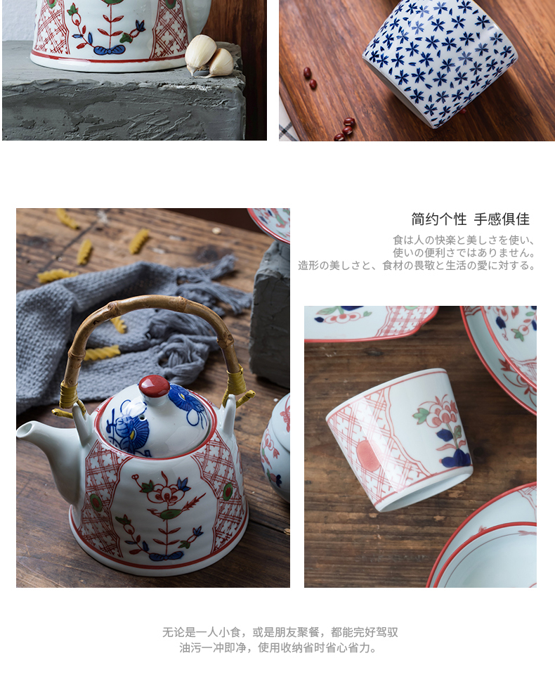 Three ceramic Japanese teapot single pot pot of tea set household and wind girder are little teapot teacup tea kettle