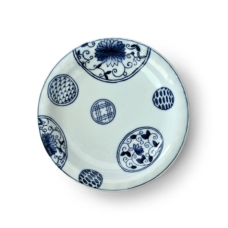 Three creative ceramic glaze color snack plate under Japanese 6 inches of ipads plate household utensils round dish dish dish ipads plate