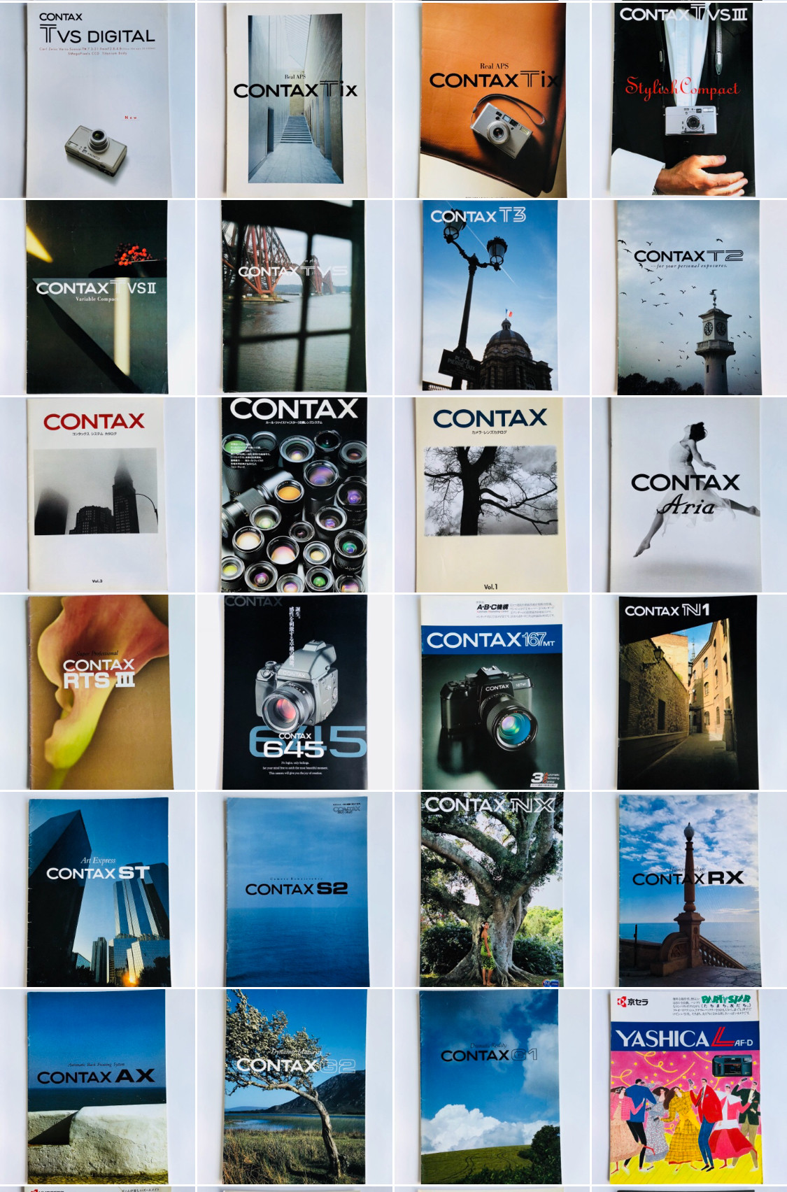 Contax T2 T3 TVS RTS TIX original year album film camera contax