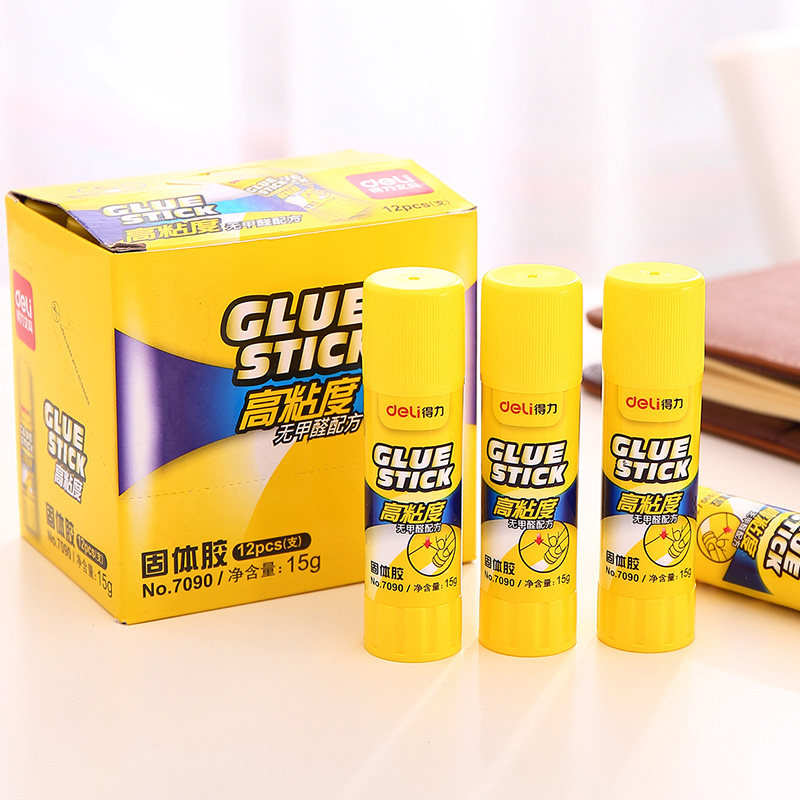 Powerful 7090 solid glue high viscosity 15g strong adhesive solid glue stick student glue binding glue stick