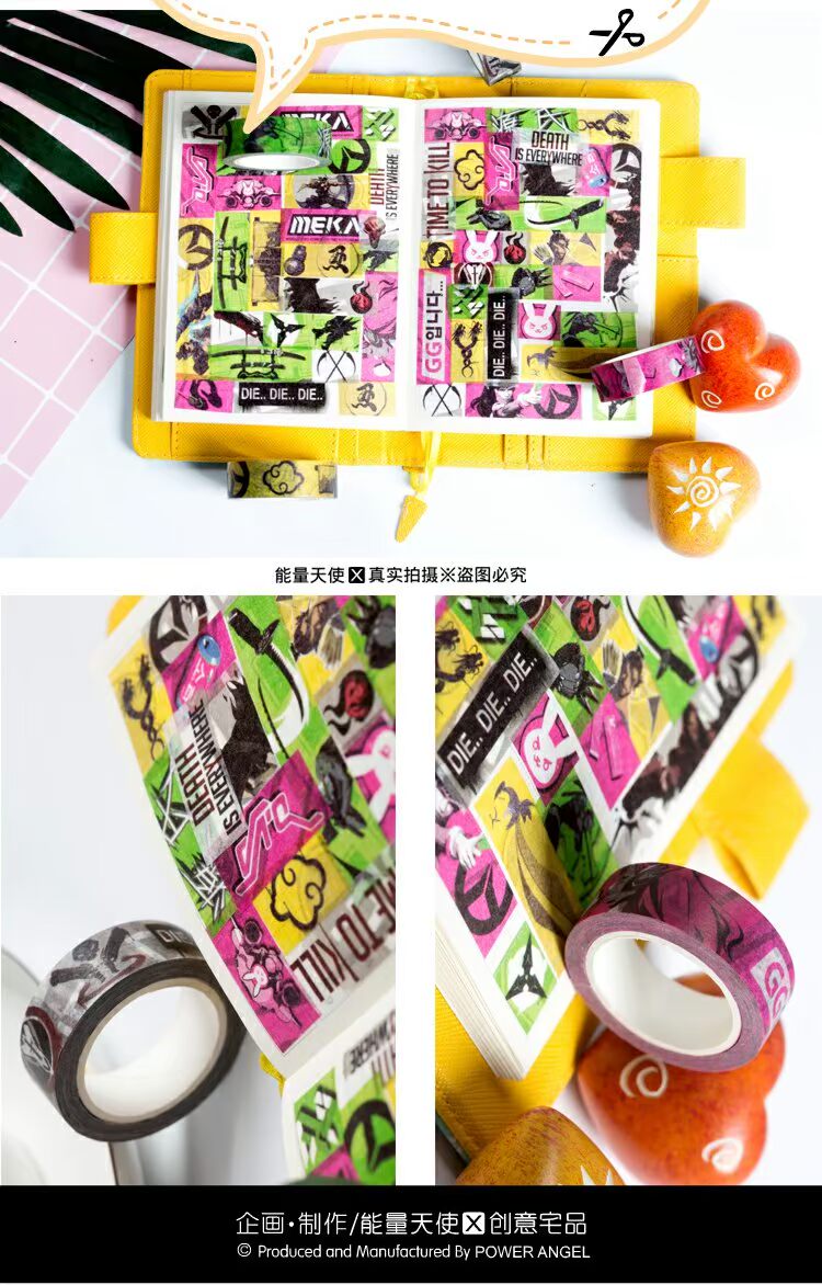 Năng lượng thiên thần xem trò chơi tiên phong ngoại vi và băng giấy Dva Genji Anime hoạt hình bán Tây Tạng sticker búp bê