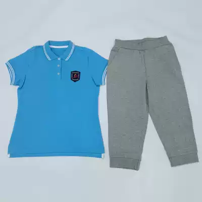 (Primary school) male and female short sleeve five-point pants summer suit 15019 Songyong school uniform Enterprise Store