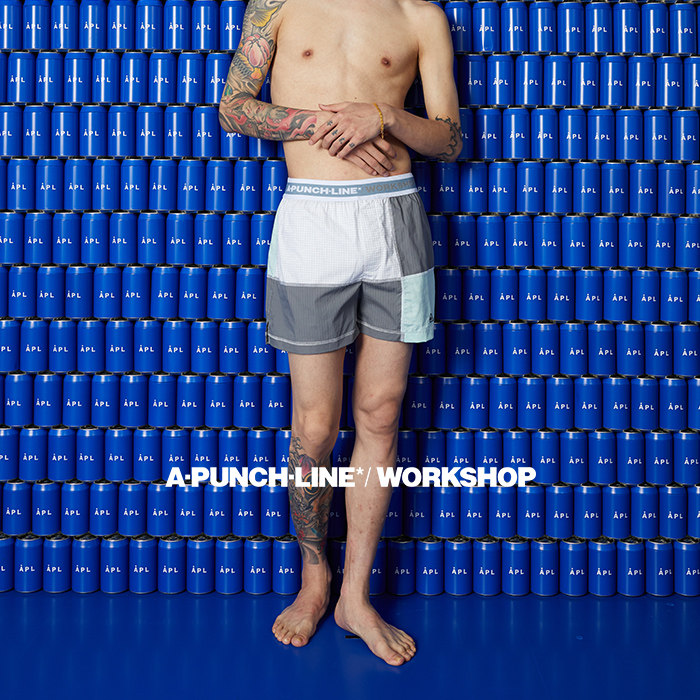 APUNCHLINE original personality pixel pants pure cotton loose home Allo pants all cotton underwear men