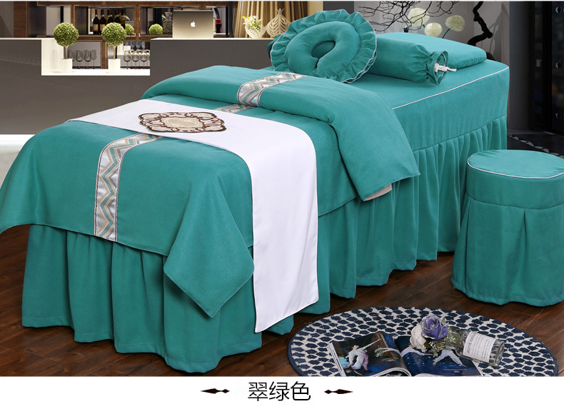Beauty khăn trải giường gia đình bốn tuyết câu lạc bộ liệu pháp xoa bóp Funi spa dầu gội đầu giường thẩm mỹ viện chuyên bộ giường custom-made - Trang bị tấm mua ga giường spa