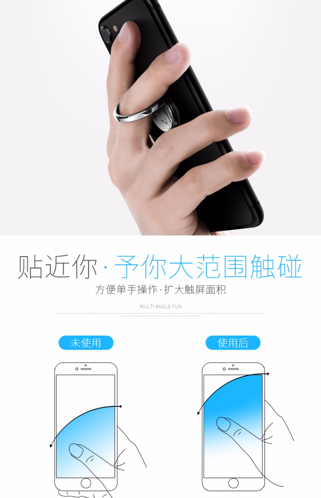Con quay hồi chuyển điện thoại di động kệ khung dính nhỏ oppo điện thoại di động khóa vòng miệng phổ quát đa chức năng khóa - Nhẫn nhẫn pnj nữ