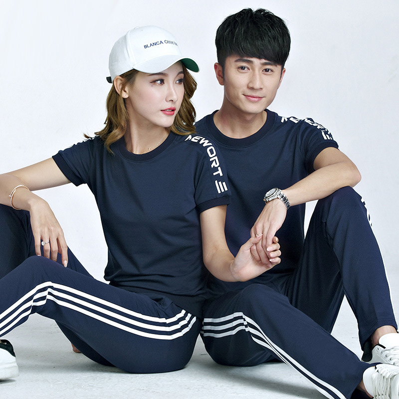 2019 new short-sleeved trousers volleyball suit suit Men's and women's volleyball suit training suit Team sports fitness suit invoicing