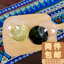 Egg yolk crisp packaging box 60-80g plastic round tray mung bean cake snow Mei Niang packaging box 50 pieces