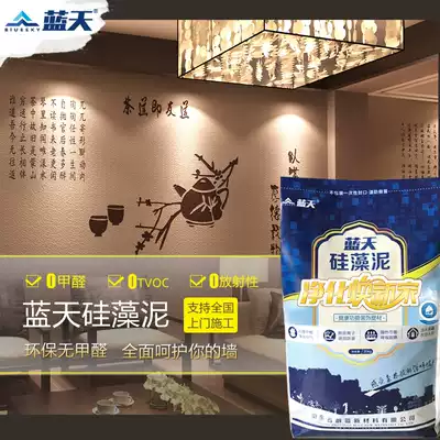 Blue Sky diatom mud coating art brush Wall environmental protection living room TV background wall pattern Factory Direct package construction