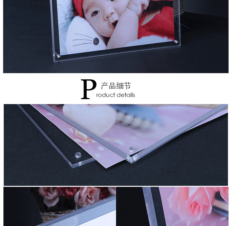 Khung plexiglass khung pha lê acrylic đặt hộp chứng chỉ A4A3 phiên bản mới của khung giấy phép kinh doanh tùy chỉnh - Kính kính montblanc