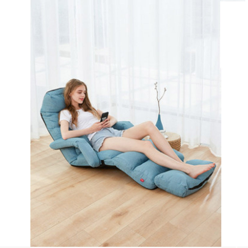 Lazy sofa single foldable dormitory bed back chair bay window chair tatami balcony net red sofa reclining chair