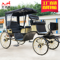 Set Gold Europe Hot Sales Scenic Area Tourist Sightseeing Wagyu Street Passenger Wagons 4 Wheels Carriage Classical Casual Wagyu